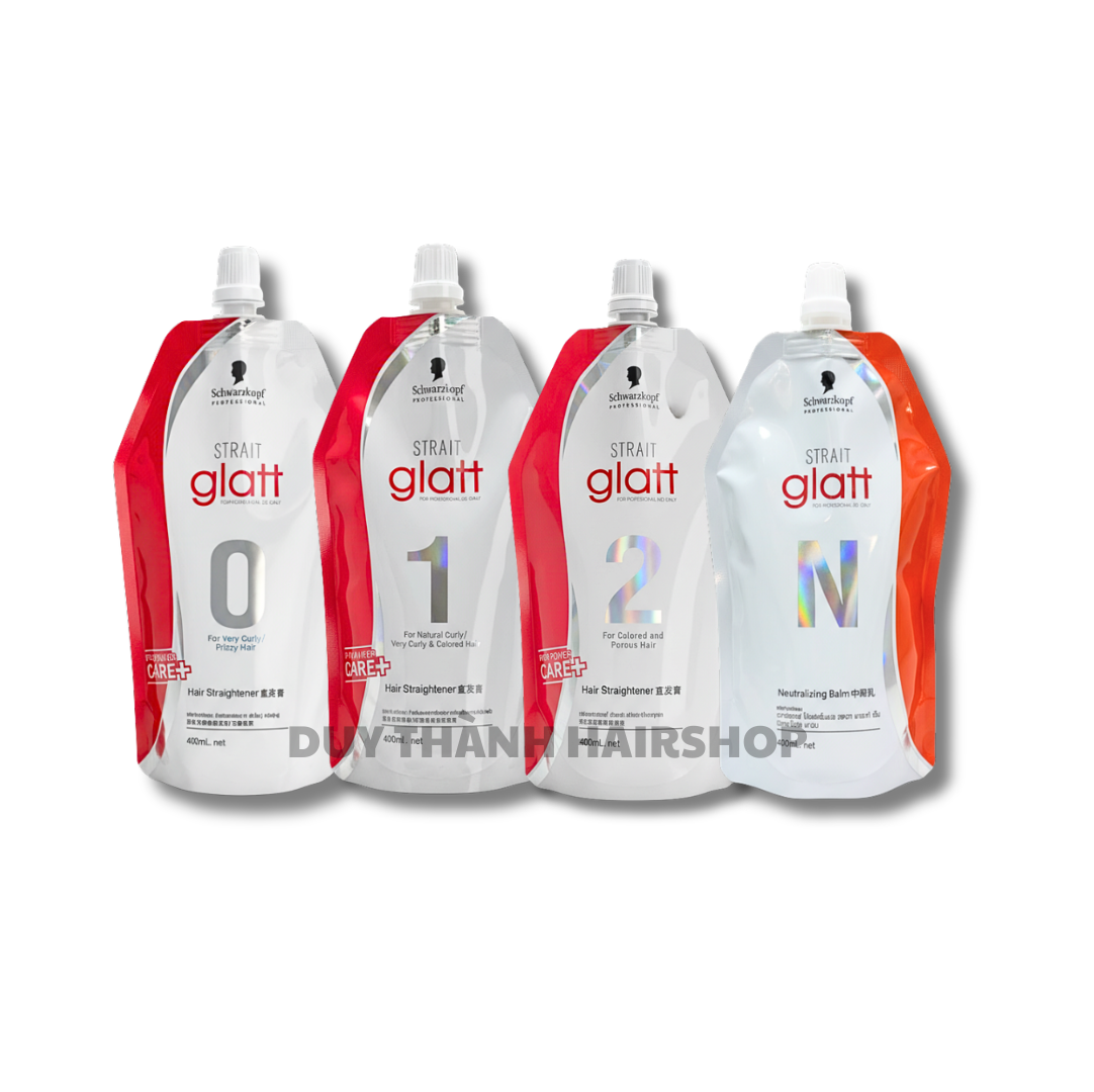 Uốn Nóng, Ép Duỗi Cao Cấp Glatt Schwarzkopf Chính Hãng 400g Uốn Căng Sóng, Bóng Mềm