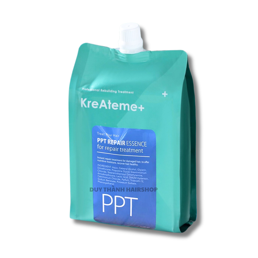 Hấp Phục Hồi, Khử Kiềm Chính Hãng PPT KreAteme+ 970g - Kem Hấp Nóng Ủ Lạnh Tại Nhà, Cho Tóc Hư Tổn