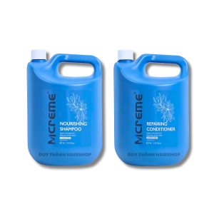 Bộ Gội Xả Can MCREME Chính Hãng 4000ml – Chuyên Dụng Tại Salon, Giúp Tóc Thơm Lâu, Mềm Mượt, Tiết Kiệm