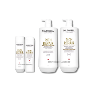 Gội Xả GOLDWELL Dualsenses Rich Repair 250ml/1000ml - Phục Hồi Tóc Hư Tổn, Khô Xơ, Giúp Bóng Mượt
