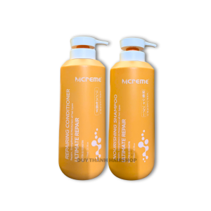 Bộ Dầu Gội & Dầu Xả MCREME 750ml Bổ Sung BIOTIN & KERATIN Nuôi Dưỡng Tóc, Phục Hồi Hư Tổn
