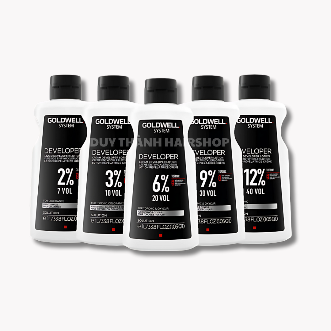 Dung Môi Pha Thuốc Nhuộm Oxy GOLDWELL Topchic 1000ml - Đột Phá Màu Nhuộm Không Hóa Chất, Ổn Định Màu