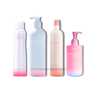 Xịt Dưỡng Tóc POLAN và Bộ Hỗ Trợ Hóa Chất – Dầu Gội Tím, Xịt Chống Sót Da Đầu, Khử Mùi Amoniac