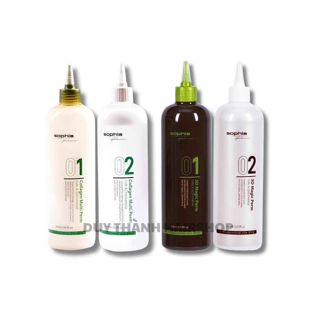 Uốn Lạnh, Uốn Trực Tiếp Sophia Collagen Multi Perm & 3D Magic Perm 500ml - Uốn Sóng Căng, Mềm Bóng