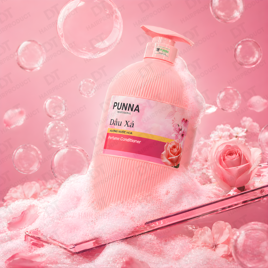 Cặp Dầu Gội Xả PUNNA Professional 2000ml - Lưu Hương Nước Hoa, Phục Hồi Hư Tổn, Giúp Tóc Mềm Mượt