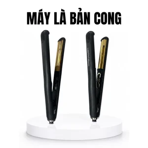 Máy Kẹp Duỗi Tóc Mặt Cong Titanium Cao Cấp Đa Năng – Nóng Nhanh, Nhiệt Độ Ổn Định, Là Cụp, Tạo Phồng