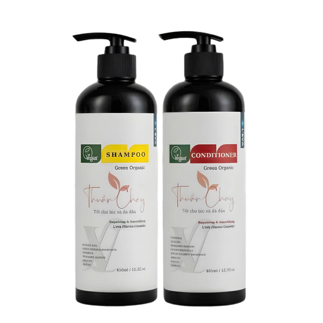 Dầu Gội Xả Thuần Chay Organic Làm Sạch Dịu Nhẹ, Mềm Mượt Cân Bằng Da Đầu L'EVA 450ml/730ml