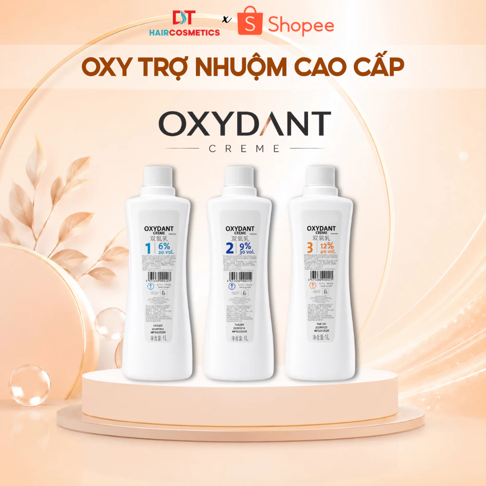 Oxy Trợ Nhuộm loreaI 1000ml - Kết Cấu Kem Mịn, Hỗ Trợ Phủ Bạc, Nâng Sáng Tóc, Lên Màu Bền Đẹp.