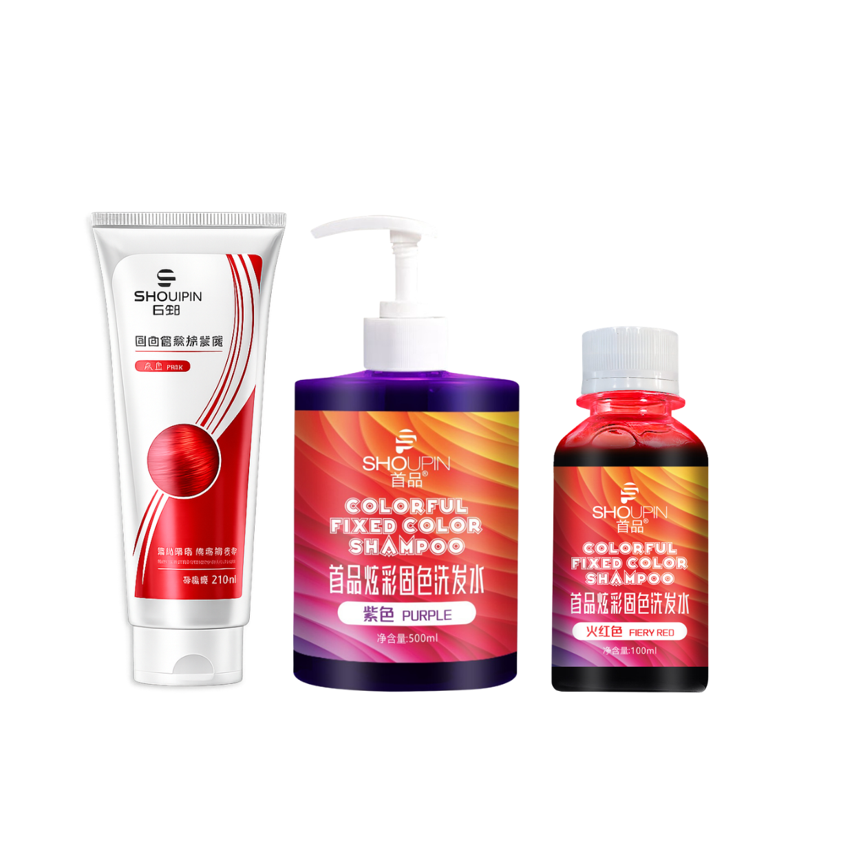 Dầu Gội Bù Màu, Giữ Màu Tóc Nhuộm SHOUPIN 100ml/500ml -Khóa Màu, Bù Sắc Tố, Chậm Phai Màu, 21 Mã Màu