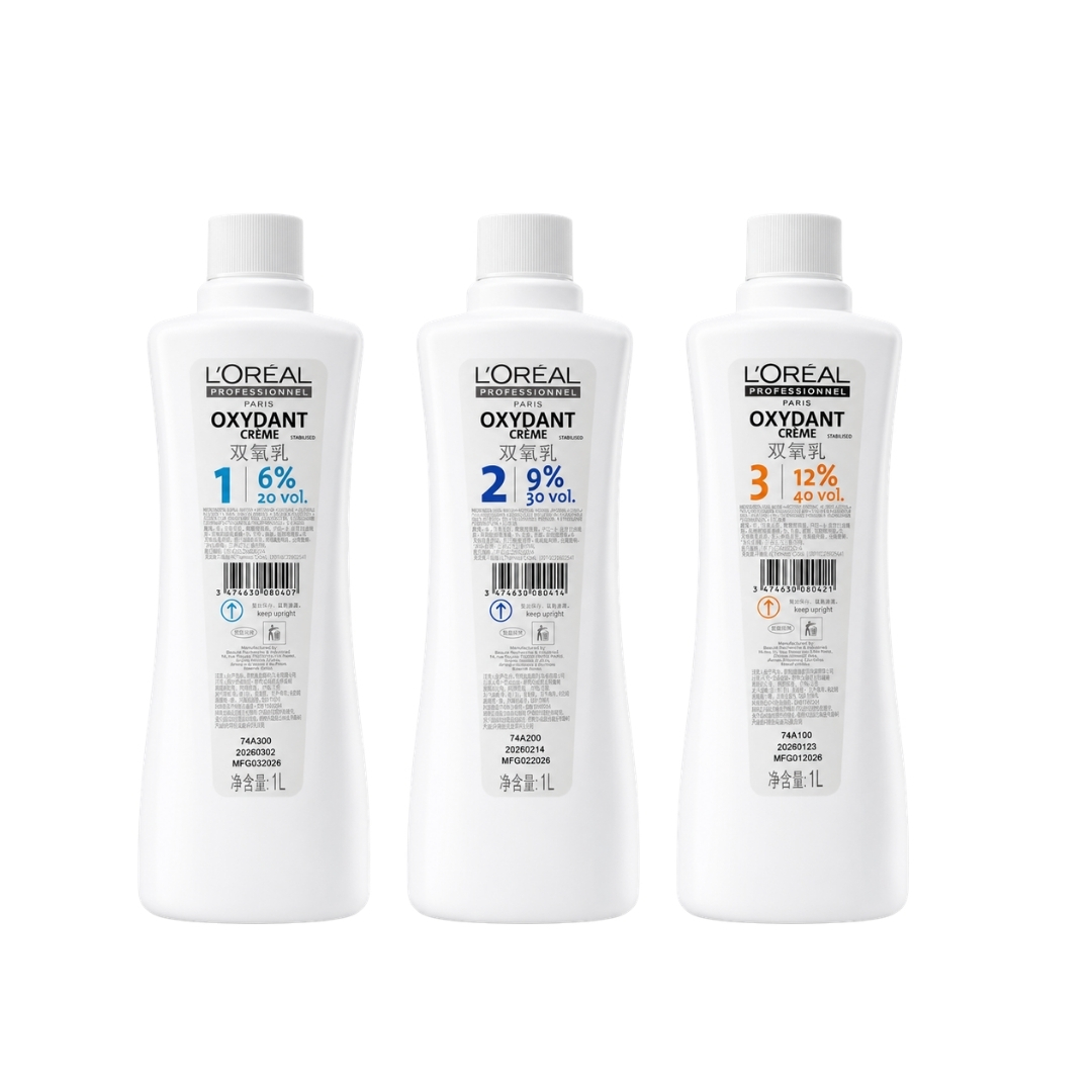 Oxy Trợ Nhuộm loreaI 1000ml - Kết Cấu Kem Mịn, Hỗ Trợ Phủ Bạc, Nâng Sáng Tóc, Lên Màu Bền Đẹp.